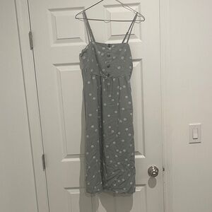 NWOT dip Green and White Floral Midi Dress